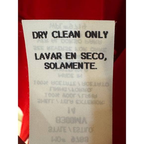 Prophecy Red 100% Wool Blazer Jacket Size 14 Single Button Lined Career VTG - Picture 6 of 12